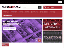 Tablet Screenshot of finestwine.com